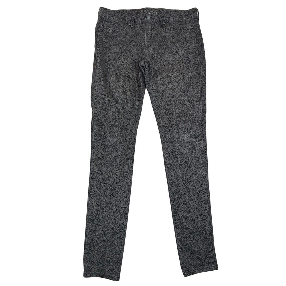 Chip & Pepper Jeans Womens 32x31 Skinny Leopard Print Gray Stretch Pants 1442170